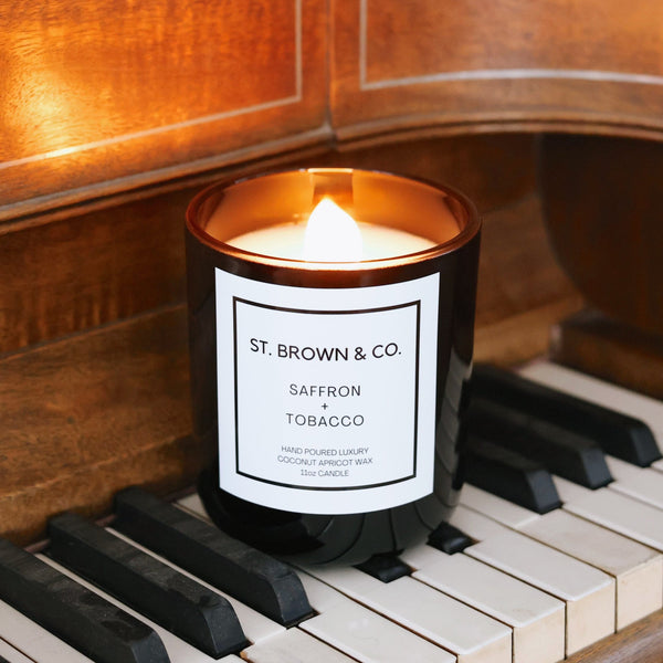 Saffron + Tobacco 11oz Candle