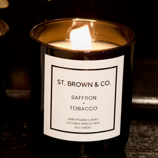 Saffron + Tobacco 11oz Candle