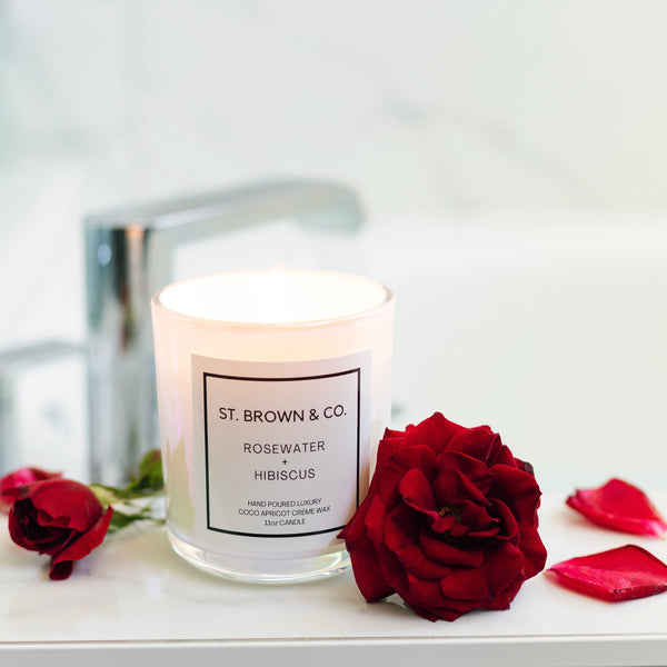 Rosewater + Hibiscus 11oz Candle