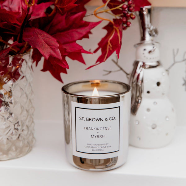 St. Brown & Co. Frankincense + Myrrh 11oz Luxury Candle